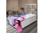 Abakuhaus Lenzuolo Astratto, Grafica Astratta Con Fumo Colorato, Flusso Dinamico, Vortice, Grafica Contemporanea, Lenzuolo Superiore Morbido E Confortevole Per Un Letto Decorativo 1 Pezzo 260 Cm X 168 Cm, Fucsia Blu