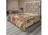Abakuhaus Lenzuolo Jazz Music, Un Cantante Jazz Con Musicisti In Una Strada Di New York Urban Lifestyle, Morbido E Confortevole Lenzuolo Superiore Per Un Letto Decorativo 1 Pezzo 244 Cm X 205 Cm, Beige Marrone