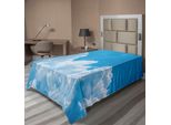 Abakuhaus Lenzuolo Wolken, Nuvole Cristalline Nel Cielo Vita Celeste Simbolo Di Speranza Superficie Pianeti Immagine, Lenzuolo Morbido E Confortevole Per Un Letto Decorativo 1 Pezzo 190 Cm X 100 Cm, Blu Bianco