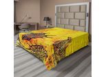 Abakuhaus Lenzuolo Con Conchiglie, Sfondo Sbiadito, Conchiglie Stilizzate, Tema Marino Subacqueo, Lenzuolo Morbido E Confortevole Per Un Letto Decorativo, 1 Pezzo, 266 Cm X 260 Cm, Giallo Verde Acqua