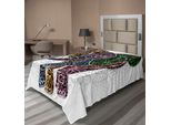 Abakuhaus Lenzuolo Batik, Con Motivi Floreali Astratti Colorati, Camomilla E Foglie, Stampa Sfumata, Lenzuolo Morbido E Confortevole Per Un Letto Decorativo, 1 Pezzo 190 Cm X 100 Cm, Multicolore