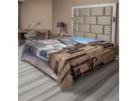 Abakuhaus Lenzuolo Mediterraneo, Appartamenti Italiani, Città Antica, Paesaggio Italiano, Dreamy Path Destination Photo, Lenzuolo Morbido E Confortevole Per Un Letto Decorativo, 1 Pezzo, 266 Cm X 260 Cm, Multicolore