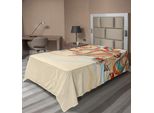 Abakuhaus Lenzuolo Con Conchiglie, Conchiglie Macro Dai Colori Pastello Raccolte Sulla Spiaggia, Morbido E Confortevole Lenzuolo Superiore Per Un Letto Decorativo, 1 Pezzo, 260 Cm X 168 Cm, Crema, Rosso, Verde Acqua