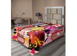 Abakuhaus Lenzuolo Musicale, Grafica Con Diverse Icone Musicali, Tastiera, Festival, Pianoforte, Morbido E Confortevole Lenzuolo Superiore Per Un Letto Decorativo, 1 Pezzo, 260 Cm X 168 Cm, Multicolore