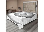 Abakuhaus Lenzuolo Spiers, Curva A Spirale Che Ruota Attorno A Un Asse Parallelo Al Disegno Centrale Dell'anello, Lenzuolo Morbido E Confortevole Per Un Letto Decorativo 1 Pezzo 244 Cm X 205 Cm, Nero