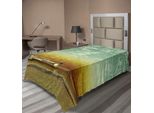Abakuhaus Lenzuolo Con Motivo Jazz, Tromba Appoggiata Contro Una Parete Grungy Di Un Jazz Club, Lenzuolo Morbido E Confortevole Per Un Letto Decorativo 1 Pezzo 260 Cm X 168 Cm, Verde Acqua Beige Senape