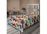 Abakuhaus Lenzuolo Angolare, Motivo Decorativo Ripetitivo A Zig Zag Con Motivi Barocchi Lenzuolo Superiore Morbido E Confortevole Per Un Letto Decorativo 1 Pezzo 260 Cm X 168 Cm, Multicolore