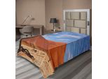 Abakuhaus Lenzuolo Naturale, Un Albero Solitario Scheletrico A Deadvlei Namibia Paesaggio Desertico Sabbioso, Lenzuolo Superiore Morbido E Confortevole Per Un Letto Decorativo 1 Pezzo 260 Cm X 168 Cm, Marrone Blu