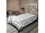 Abakuhaus Lenzuolo Da Baseball, Battitore Sul Campo Grafica Sfondo Consumato Quasi Come Immagine Tema Baseball, Lenzuolo Morbido E Confortevole Per Un Letto Decorativo 1 Pezzo 190 Cm X 100 Cm, Bianco Nero