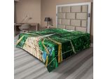 Abakuhaus Lenzuolo Tropicale, Ponte Sospeso Pedonale In Bambù Sul Fiume Nella Foresta Tropicale Delle Filippine, Lenzuolo Morbido E Confortevole Per Un Letto Decorativo 1 Pezzo 266 Cm X 260 Cm, Beige Verde