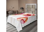 Abakuhaus Lenzuolo Con Papaveri, Colori Acquerellati, Grafica Vivace Con Papaveri, Simbolo Di Pace E Morte, Fiore, Pianta Calmante, Stampa, Lenzuolo Morbido E Confortevole Per Un Letto Decorativo, 1 Pezzo, 190 Cm X 100 Cm, Bianco E Rosso