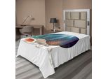 Abakuhaus Pearls Lenzuolo, Mondo Sottomarino Con Molluschi Sgusciati, Coralli, Perle, Forma Cristallina, Tema Marino, Lenzuolo Morbido E Confortevole Per Un Letto Decorativo, 1 Pezzo, 190 Cm X 100 Cm, Multicolore