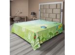 Abakuhaus Lenzuolo Con Coccinelle, Tema Primaverile Con Coccinelle E Farfalle, Stampa Trasformativa, Lenzuolo Morbido E Confortevole Per Un Letto Decorativo, 1 Pezzo, 260 Cm X 228 Cm, Verde Pallido