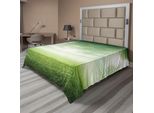 Abakuhaus Lenzuolo Da Calcio, Stadio Illuminato Di Notte, Immagine Di Attività Calcistiche Su Campo In Erba, Lenzuolo Morbido E Confortevole Per Un Letto Decorativo, 1 Pezzo, 266 Cm X 260 Cm, Verde