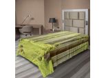Abakuhaus Lenzuolo Wald, Misty Spring Beech Foresta Nelle Montagne Dell'europa Centrale Immagine Della Natura Selvaggia, Lenzuolo Morbido E Confortevole Per Un Letto Decorativo 1 Pezzo 190 Cm X 100 Cm, Beige Verde