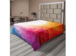 Abakuhaus Lenzuolo Sportivo, Ritratto Di Ginnasta, Geometrico Colorato, Forme Digitali, Olimpiadi Moderne, Lenzuolo Morbido E Confortevole Per Un Letto Decorativo, 1 Pezzo, 275 Cm X 260 Cm, Multicolore