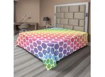 Abakuhaus Lenzuolo Con Motivo A Pois, Pois Arcobaleno Tenue Colori Grandi Pois Forme Eterne Motivo Retrò Artistico, Lenzuolo Morbido E Confortevole Per Un Letto Decorativo 1 Pezzo 244 Cm X 205 Cm, Multicolore