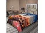 Abakuhaus Lenzuolo Paesaggistico, Resort Estivo, Mare, Sera, Caraibi, Caldo, Tranquillo, Relax, Foto, Lenzuolo Morbido E Confortevole Per Un Letto Decorativo, 1 Pezzo, 190 Cm X 100 Cm, Multicolore
