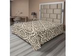 Abakuhaus Lenzuolo In Damasco, Damasco Floreale, Motivo A Volute In Stile Antico, Morbido E Confortevole Lenzuolo Superiore Per Un Letto Decorativo 1 Pezzo 266 Cm X 260 Cm, Verde Militare Crema