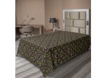 Abakuhaus Lenzuolo Celtico, Etnico Con Motivi Floreali, Simboli Araldici E Storici, Morbido E Confortevole, Per Un Letto Decorativo, 1 Pezzo, 260 Cm X 168 Cm, Viola E Verde.