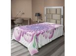 Abakuhaus Lenzuolo Spiers, Fiori Digitali Spirali Armoniose Con Petali Hypnotic Vision Flourish Stampa Da Sogno, Lenzuolo Superiore Morbido E Confortevole Per Un Letto Decorativo 1 Pezzo 260 Cm X 168 Cm, Viola