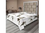 Abakuhaus Lenzuolo Olympia, Illustrazione Dell'atleta Che Corre La Maratona Dei Campionati Estivi, Lenzuolo Morbido E Confortevole Per Un Letto Decorativo, 1 Pezzo 275 Cm X 260 Cm, Verde Oliva E Bianco