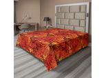 Abakuhaus Lenzuolo Batik, Stile Vittoriano Nostalgico E Grunge, Motivo Floreale Romantico E Femminile Retrò, Lenzuolo Morbido E Confortevole Per Un Letto Decorativo, 1 Pezzo, 244 Cm X 205 Cm, Arancione