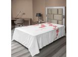 Abakuhaus Lenzuolo Con Fiori, Fiori Di Ciliegio Aprile Primavera Romanticismo Illustrazione Femminile Colori Tenui, Lenzuolo Superiore Morbido E Confortevole Per Un Letto Decorativo 1 Pezzo 190 Cm X 100 Cm, Verde Rosa