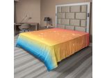 Abakuhaus Seagulls Lenzuolo, Stampa Tropical Island Sunset Con Sole, Mare, Palme E Uccelli In Volo, Lenzuolo Morbido E Confortevole Per Un Letto Decorativo, 1 Pezzo, 260 Cm X 228 Cm, Multicolore