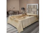 Abakuhaus Lenzuolo Geometrico, Ritratto Con Punti Geometrici Digitali, Coniglietto Vintage Colorato, Lenzuolo Morbido E Confortevole Per Un Letto Decorativo, 1 Pezzo, 260 Cm X 168 Cm, Marrone Chiaro