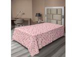 Abakuhaus Lenzuolo A Pois, Pois Romantici Colorati In Forme Geometriche Stampa Vintage Forte, Lenzuolo Morbido E Confortevole Per Un Letto Decorativo 1 Pezzo 260 Cm X 168 Cm, Rosa Lilla