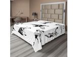 Abakuhaus Lenzuolo Olympia, Basket, Calcio, Pallavolo, Cricket, Tennis, Giochi, Atleti, Stampa Illustrativa, Lenzuolo Morbido E Confortevole Per Un Letto Decorativo, 1 Pezzo, 260 Cm X 228 Cm, Bianco E Nero