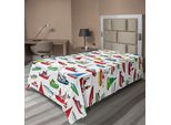 Abakuhaus Lenzuolo Nautico, Set Di Contenitori Colorati Motoscafo Peschereccio Peschereccio A Strascico Imbarcazione Concetto, Lenzuolo Morbido E Confortevole Per Un Letto Decorativo 1 Pezzo 260 Cm X 168 Cm, Multicolore