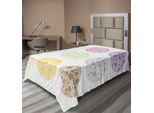 Abakuhaus Lenzuolo A Pois, Pois Grandi Di Vari Colori Con Motivo A Piccole Figure Rotonde, Lenzuolo Morbido E Confortevole Per Un Letto Decorativo 1 Pezzo 260 Cm X 168 Cm, Multicolore