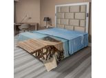 Abakuhaus Lenzuolo Paesaggio, Vecchio Ponte Di Legno Sul Mare Blu Vicino A Koh Kood Trat Thailandia Spiaggia Esotica, Lenzuolo Morbido E Confortevole Per Un Letto Decorativo 1 Pezzo 275 Cm X 260 Cm, Marrone Blu