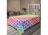 Abakuhaus Lenzuolo Con Motivo A Pois, Pois Arcobaleno Tenue Colori Grandi Pois Forme Eterne Motivo Retrò Artistico, Lenzuolo Morbido E Confortevole Per Un Letto Decorativo 1 Pezzo 260 Cm X 168 Cm, Multicolore
