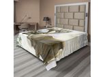 Abakuhaus Lenzuolo Con Corna Di Cervo, Alce, Foresta Invernale, Natura Selvaggia, Renna, Tema Natalizio, Stile Acquerello, Lenzuolo Morbido E Confortevole Per Un Letto Decorativo, 1 Pezzo, 266 Cm X 260 Cm, Beige E Verde.