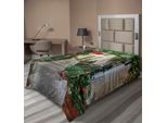 Abakuhaus Lenzuolo Mediterraneo, Stradina Con Fiori, Città Vinicola Rurale Nel Sud Della Francia Foto, Lenzuolo Morbido E Confortevole Per Un Letto Decorativo 1 Pezzo 190 Cm X 100 Cm, Grigio Verde