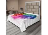 Abakuhaus Lenzuolo Diamante, Forma A Cuore Illuminato Colorato Diamante Amore È Prezioso Romanticismo Matrimonio Coppie Stampa, Morbido E Confortevole Lenzuolo Superiore Per Un Letto Decorativo 1 Pezzo 244 Cm X 205 Cm, Multicolore