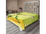 Abakuhaus Lenzuolo Da Letto Baseball, Giocatore Di Baseball Che Colpisce La Palla, Atleti, Lanciatori, Squadra Di Baseball, Illustrazione Artistica, Lenzuolo Morbido E Confortevole Per Un Letto Decorativo, 1 Pezzo, 266 Cm X 260 Cm, Verde Giallo