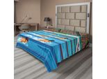Abakuhaus Lenzuolo Olympia, Illustrazione Nuotatori Durante Il Nuoto Tema Caricatura Arte In Mostra, Lenzuolo Morbido E Confortevole Per Un Letto Decorativo 1 Pezzo 275 Cm X 260 Cm, Blu Beige Rosso