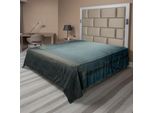 Abakuhaus Lenzuolo Da Letto, Panchina Nel Parco In Una Notte Buia E Misteriosa, Horror Della Foresta Spaventoso, Design Habitat, Lenzuolo Morbido E Confortevole Per Un Letto Decorativo, 1 Pezzo, 266 Cm X 260 Cm, Crema E Blu.