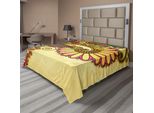 Abakuhaus Lenzuolo Grunge, Motivo Floreale E Foglie Paisley Con Effetti Mandala Floreali Orientali, Lenzuolo Morbido E Confortevole Per Un Letto Decorativo 1 Pezzo 260 Cm X 228 Cm, Multicolore