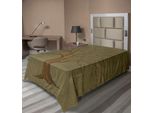 Abakuhaus Lenzuolo Da Letto Con Illustrazione Di Un Grande Albero Su Carta Antica, Stampa Grafica In Stile Vintage, Lenzuolo Morbido E Confortevole Per Un Letto Decorativo, 1 Pezzo, 260 Cm X 168 Cm, Verde Oliva.