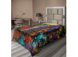 Abakuhaus Lenzuolo Mystiker, Volto Femminile Misterioso Con Farfalle E Numeri, Prospettiva Spirituale, Grafica, Lenzuolo Morbido E Confortevole Per Un Letto Decorativo, 1 Pezzo, 260 Cm X 168 Cm, Multicolore