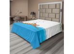Abakuhaus Lenzuolo Olympia, Motivo Piscina Con Nuotatori E Cerchi Assortiti Arte Moderna Colorata, Lenzuolo Morbido E Confortevole Per Un Letto Decorativo 1 Pezzo 260 Cm X 228 Cm, Verde Blu Rosso
