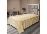 Abakuhaus Lenzuolo Beige, Motivi Geometrici Moderni Con Cerchi Dorati Collegati E Forme A Diamante, Lenzuolo Morbido E Confortevole Per Un Letto Decorativo, 1 Pezzo 190 Cm X 100 Cm, Color Pesca Chiaro Marrone