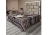 Abakuhaus Lenzuolo Con Corna Di Cervo, Corna Rustiche Su Parete In Legno, Design Rustico In Stile Rifugio Di Montagna Invernale, Lenzuolo Morbido E Confortevole Per Un Letto Decorativo, 1 Pezzo 260 Cm X 228 Cm, Beige Marrone