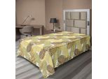 Abakuhaus Lenzuolo Ananas, Tema Estivo Sovrapposizioni Curving Tropical Ananas Con Stampa Lines, Lenzuolo Morbido E Confortevole Per Un Letto Decorativo 1 Pezzo 260 Cm X 168 Cm, Multicolore