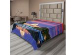 Abakuhaus Lenzuolo Americano, Washington Us Congresso Campidoglio Edificio Quadrato Riflesso Sul Mare Tramonto Vista Immagine, Morbido E Confortevole Lenzuolo Superiore Per Un Letto Decorativo 1 Pezzo 260 Cm X 228 Cm, Rosso Blu